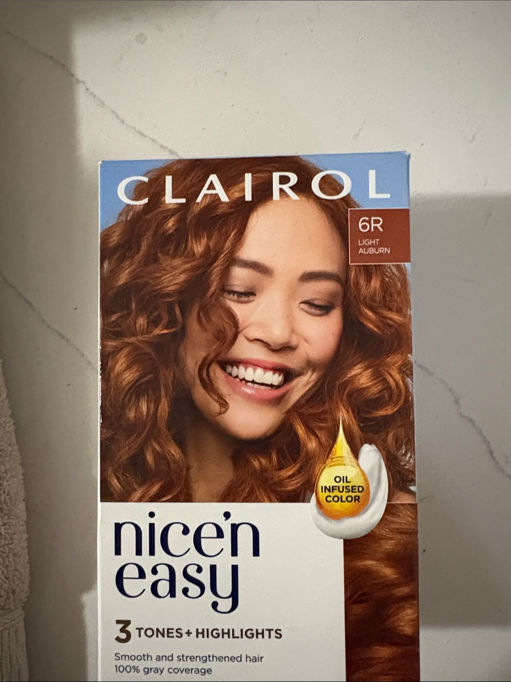 Clairol 6R Nice’ N Easy hair dye kit light auburn new
